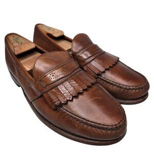 Allen Edmonds Springvale Brown Leather Kiltie Slip On Men's Dressy Office 11D